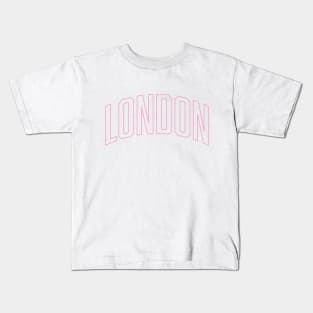 London Pink Outline Kids T-Shirt